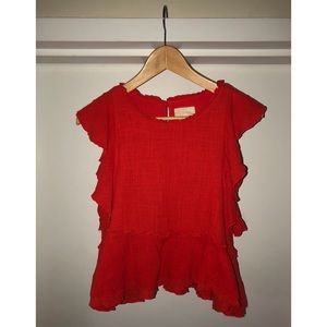 Anthropologie: Maeve Ruffle Top